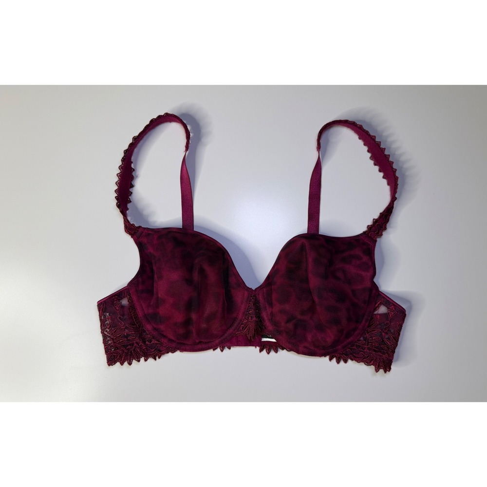 Chantelle France Leopard Mesh Underwire Bra 34B